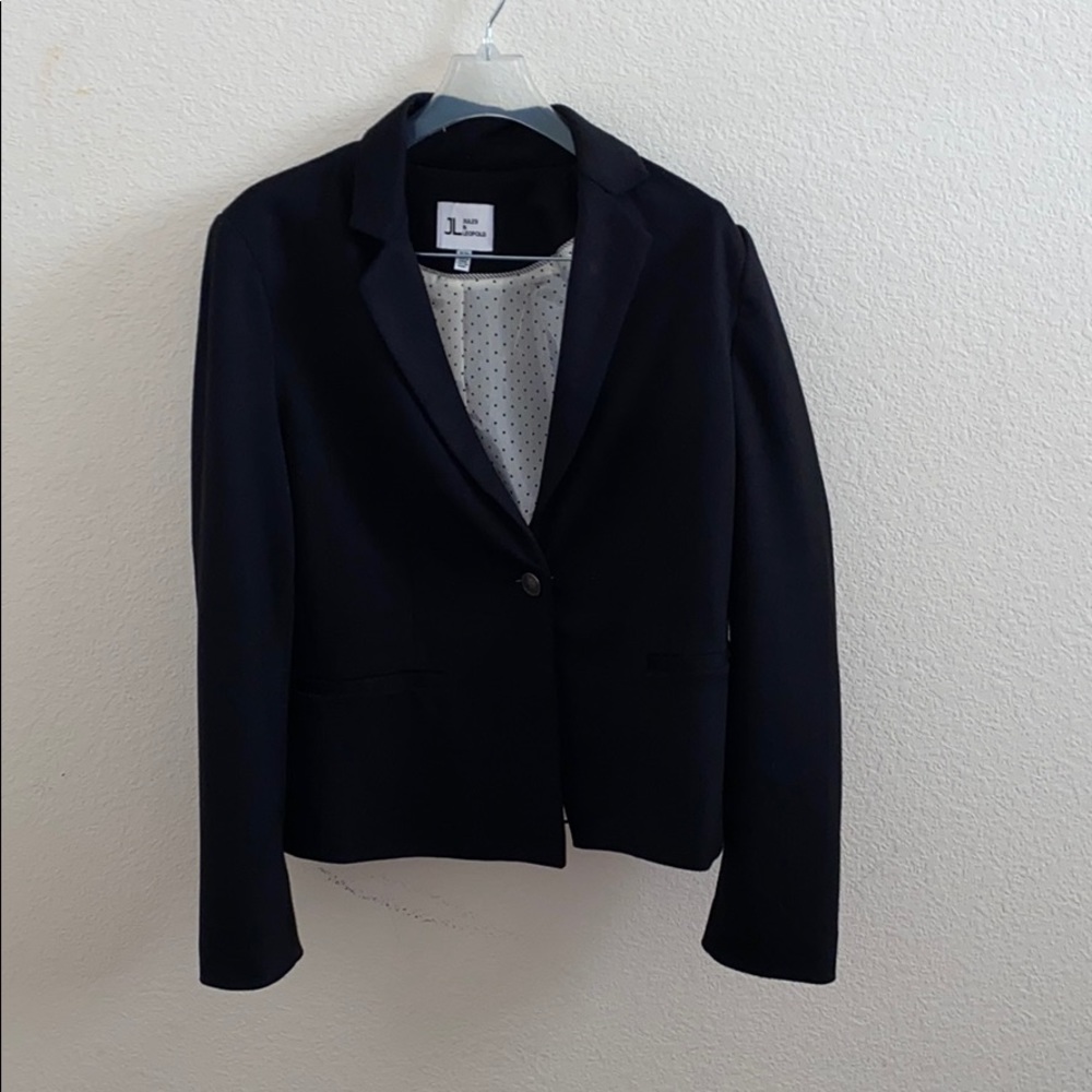 Black Blazer w/ Polka-Dot Inside